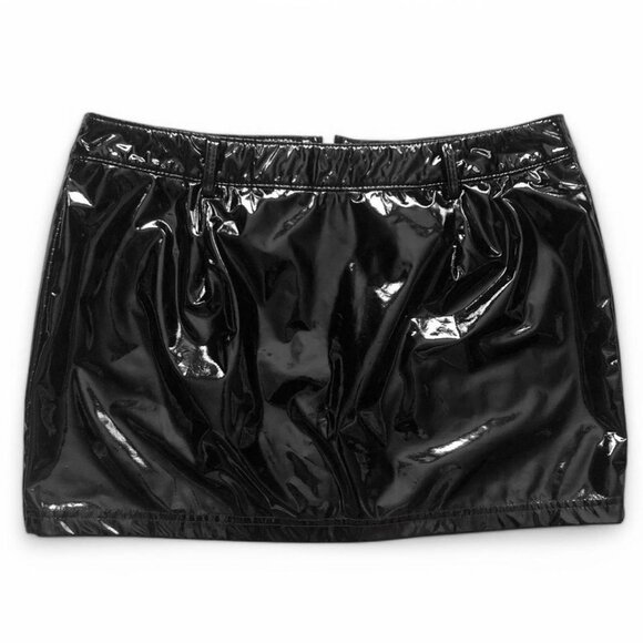 Low Rise PVC Mini Skirt - Picture 3 of 3